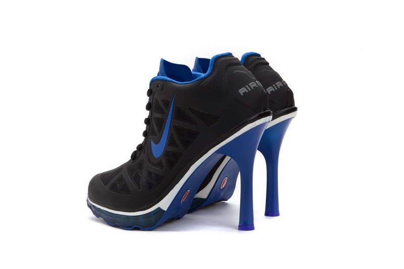 Nike Air femmes talons bottines Bleu Noir (1)